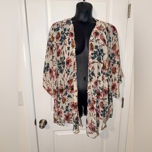 Chic Soul Floral Kimono Cardigan